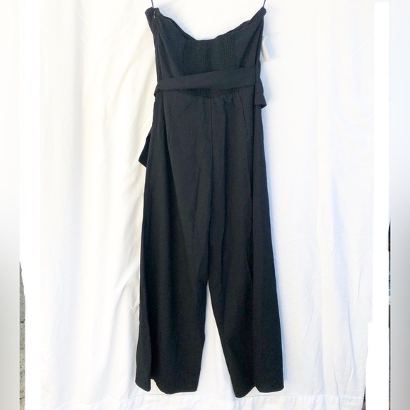 ASTR THE LABEL | NWT ZION STRAPLESS TIE WAIST WIDE LEG JUMPSUIT IN BLACK LARGE - Picture 15 of 15